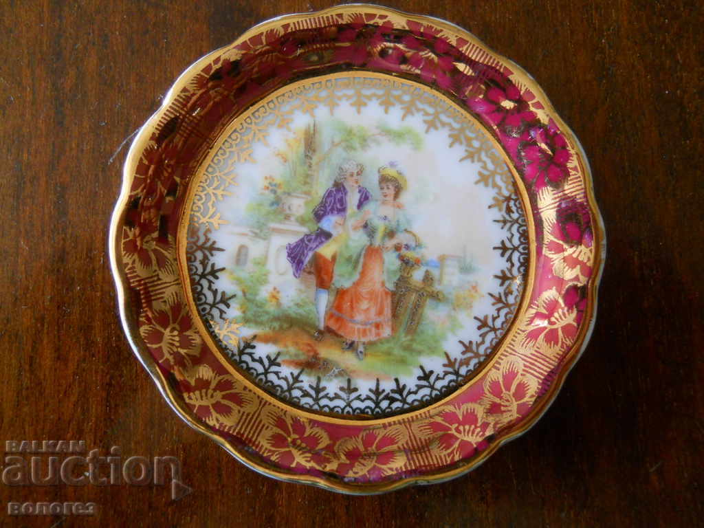 Collectible porcelain plate-panel LIMOGES - France