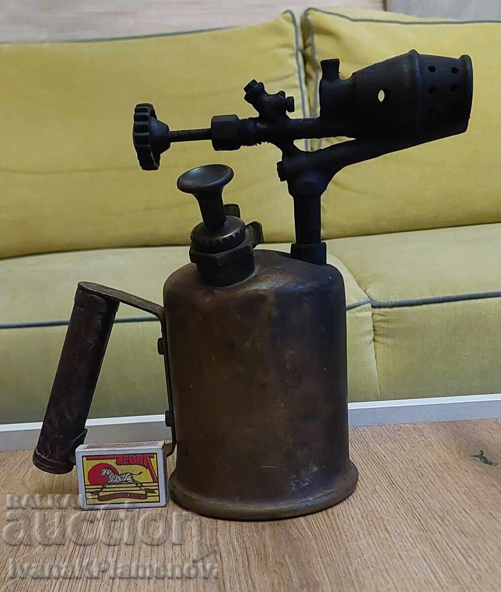 Vintage Soviet Brass Gasoline Lantern - 5
