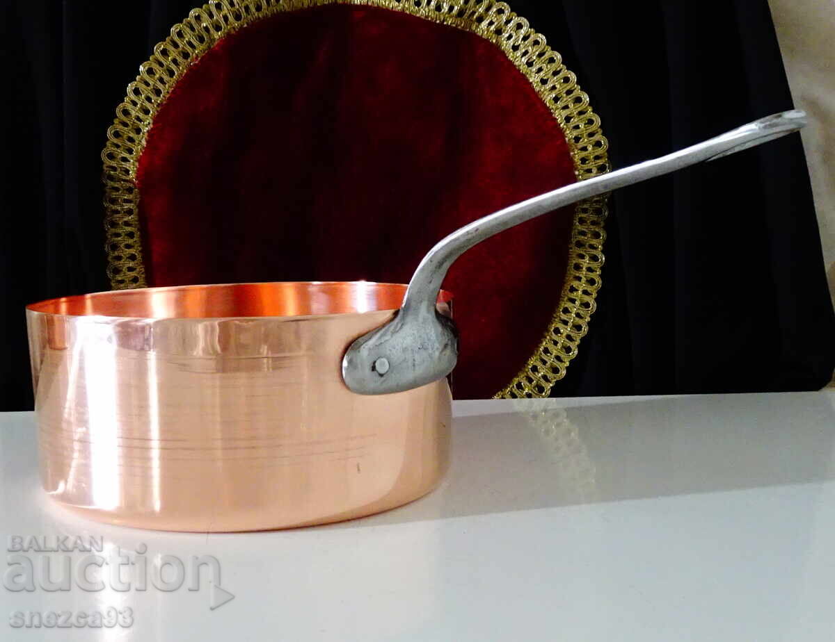 Copper pot, pan, 3 l., pure red copper with price 179.00 BGN | € 91.52