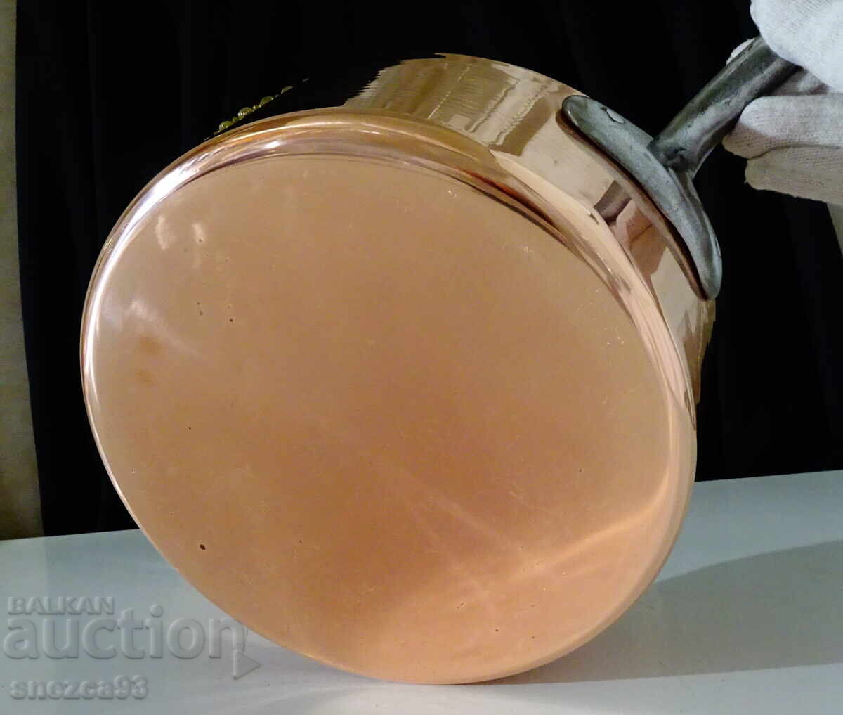 Copper pot, pan, 3 l., pure red copper - 7