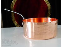 Copper pot, pan, 3 l., pure red copper