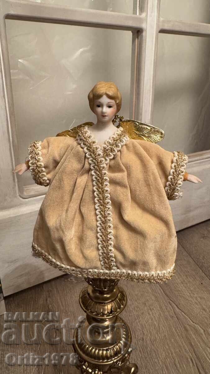Vintage Small Porcelain Angel, Christmas Tree Topper - Germany, 1 with price 37.00 BGN | € 18.92