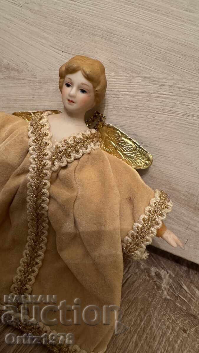 Auction  Vintage Small Porcelain Angel, Christmas Tree Topper - Germany, 1