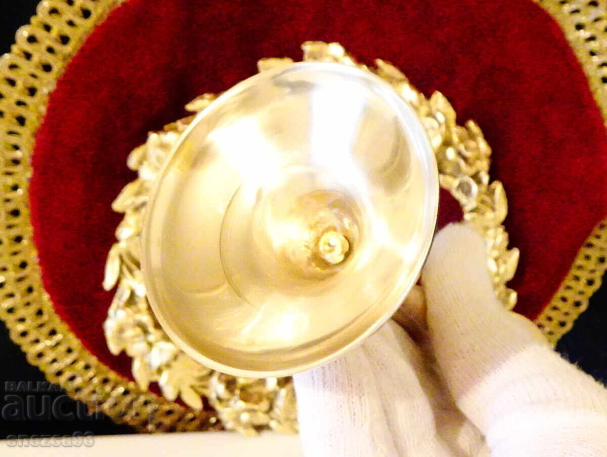 Delivery of Bronze candlestick, relief baroque ornaments