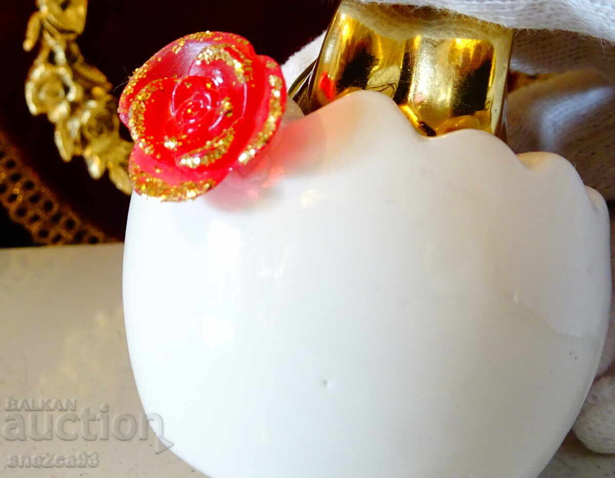 Figurină de porțelan Iepuraș în coajă de ou, aurire - 7