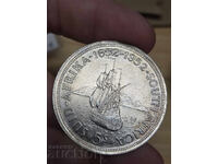 South Africa 5 Shillings 1952 George VI Ship Silver Coin 28g
