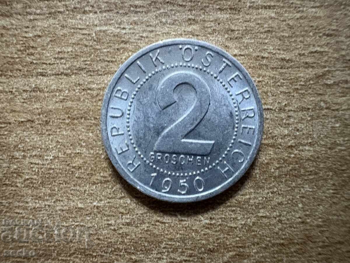 Austria - 2 groși (1950) Austria - 2 groși (1950)