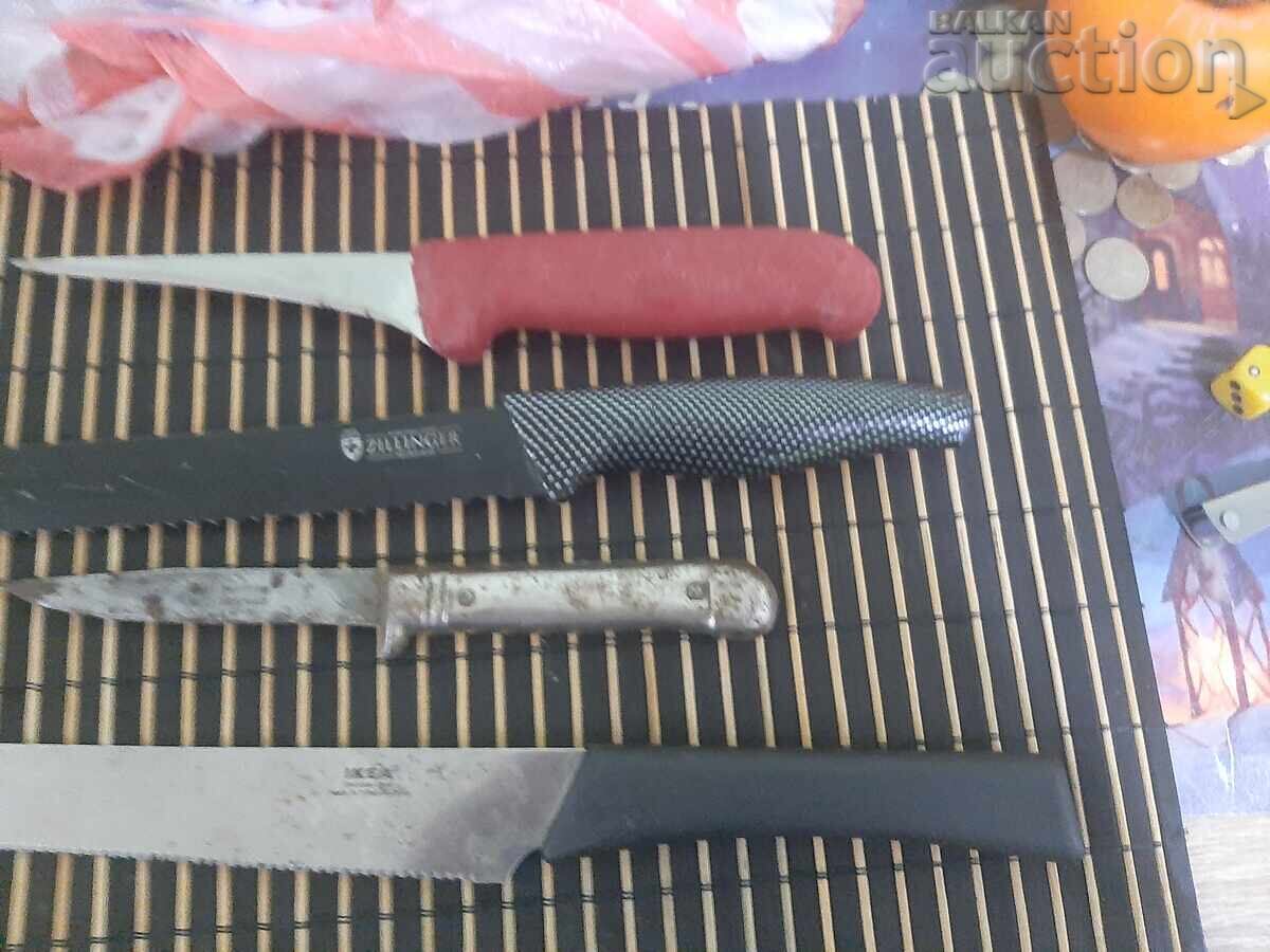 Auction  Lot of old kitchen knives, knife