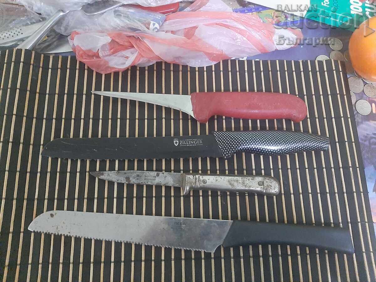 Lot of old kitchen knives, knife