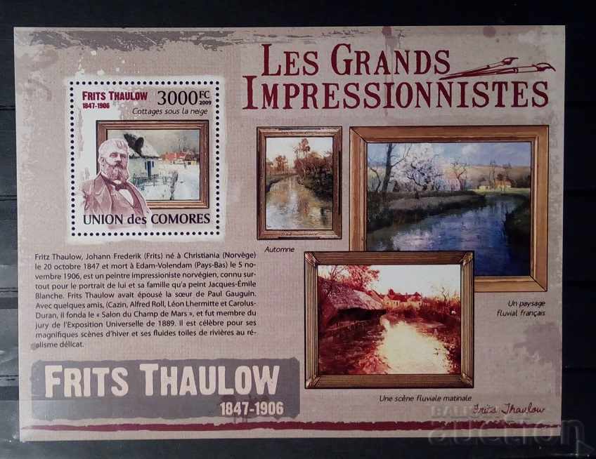 Коморски острови 2009 Изкуство/Картини Блок 12 € MNH