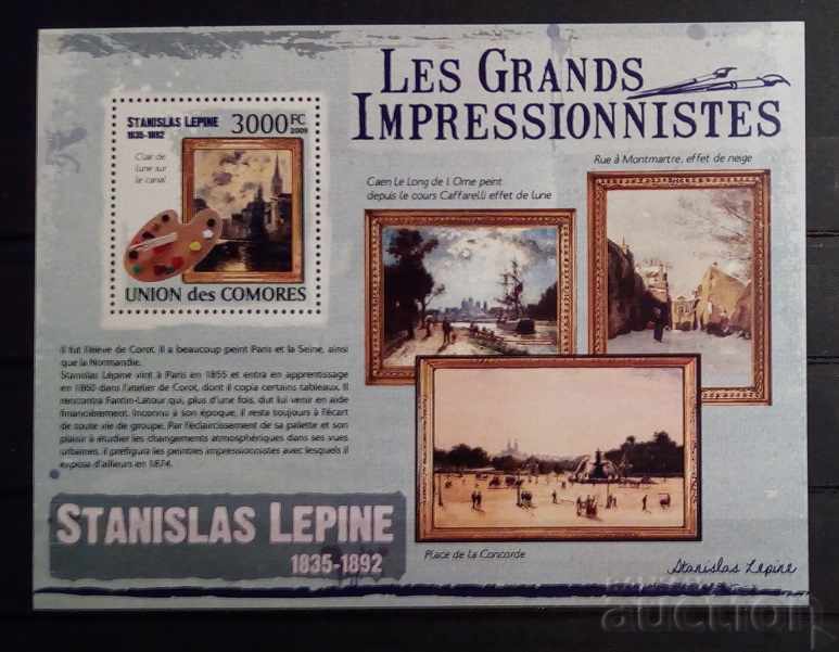 Коморски острови 2009 Изкуство/Картини Блок 12 € MNH