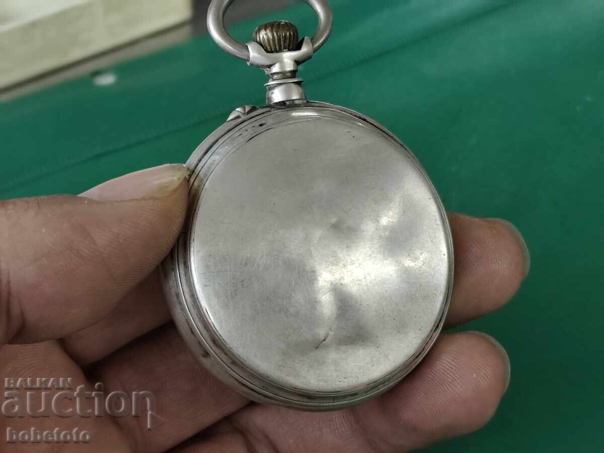 Auction  BZTs Star Silver Pocket Watch Calendar Tavannes