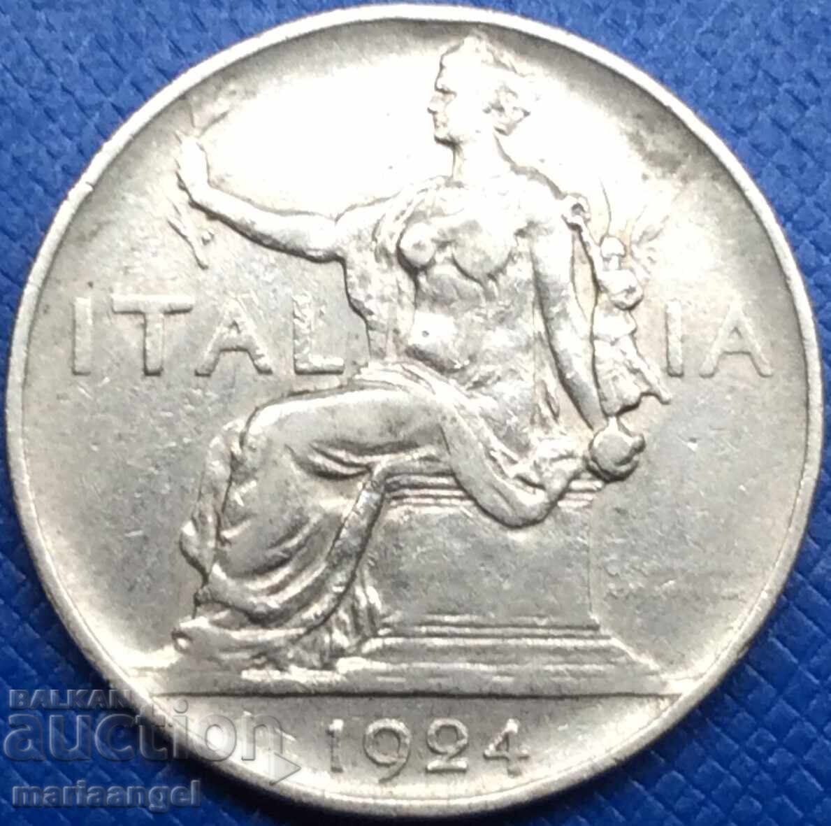 Auction 1 Lira 1924 Italy Auction 1 Lira 1924 Italy