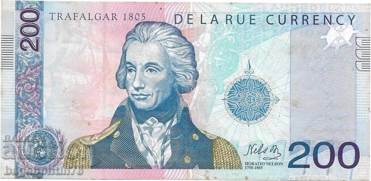 De La Rue Test Note /200 Units/ Nelson Trafalgar „Test Notе" De La Rue Test Note /200 Units/ Nelson Trafalgar „Test Notе"