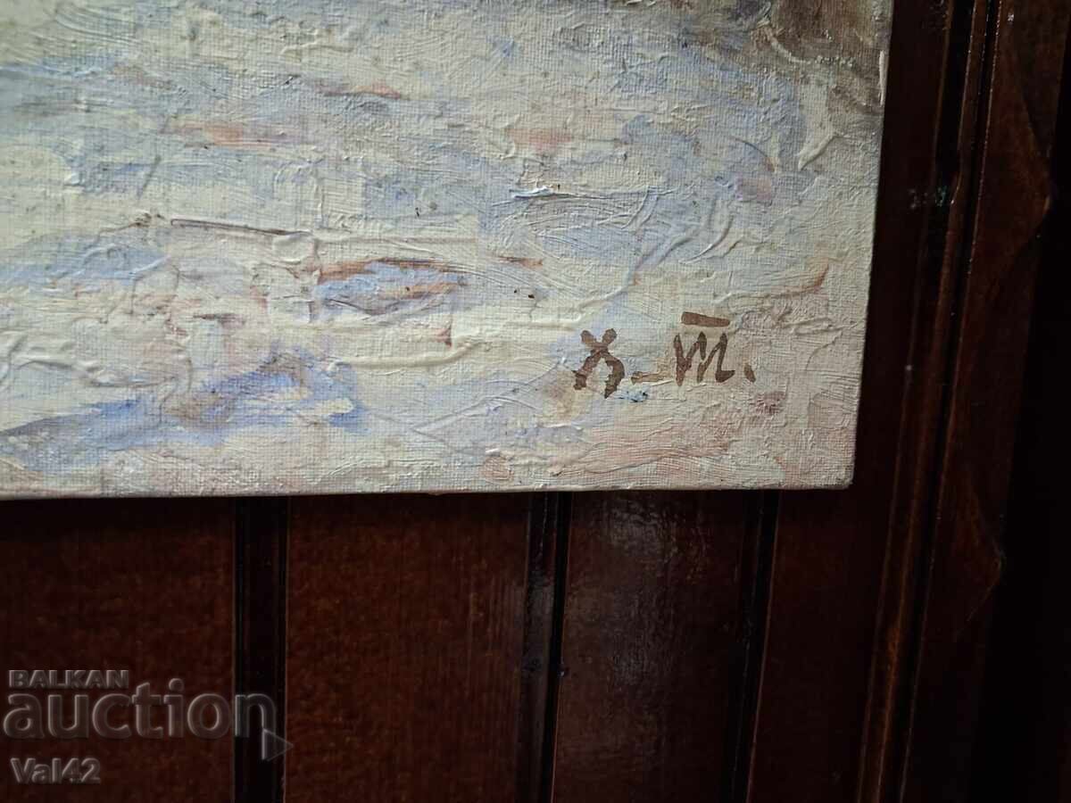 Winter landscape with church — Hristo Todorov with price 155.00 BGN | € 79.25