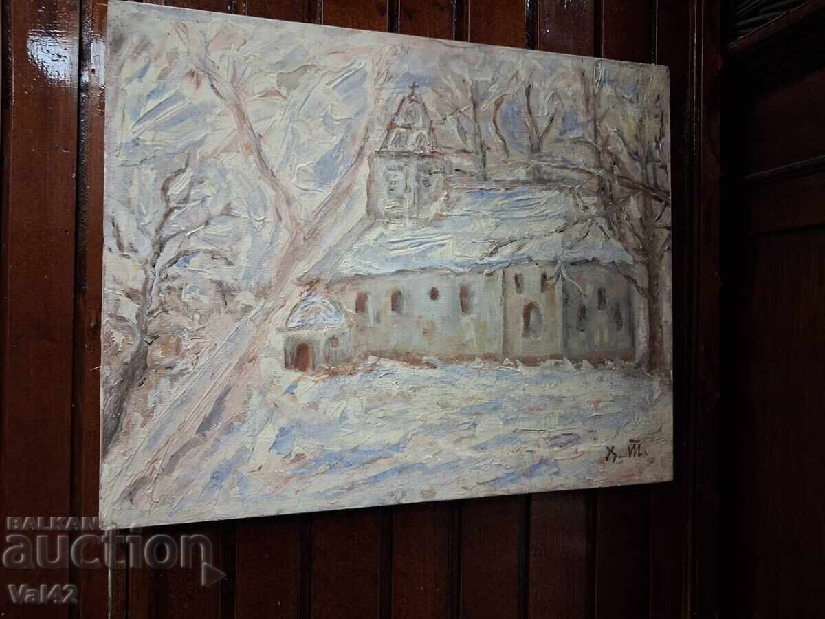 Auction  Winter landscape with church — Hristo Todorov