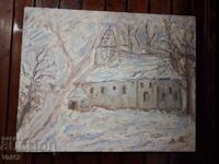 Winter landscape with church — Hristo Todorov