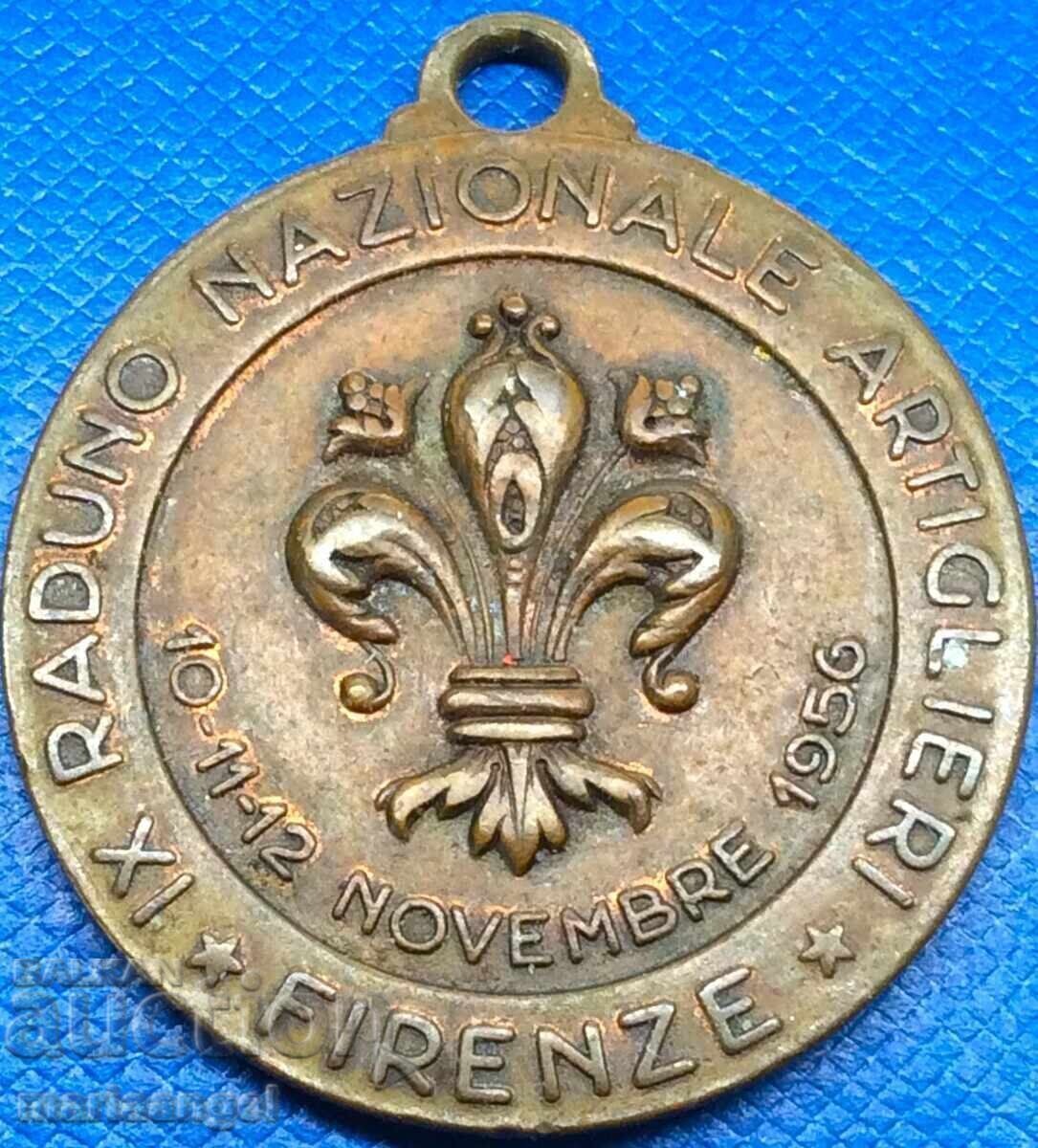 1956 Italy Medal "National Congress of Artillerymen" Florence - 7 1956 Italy Medal "National Congress of Artillerymen" Florence - 7