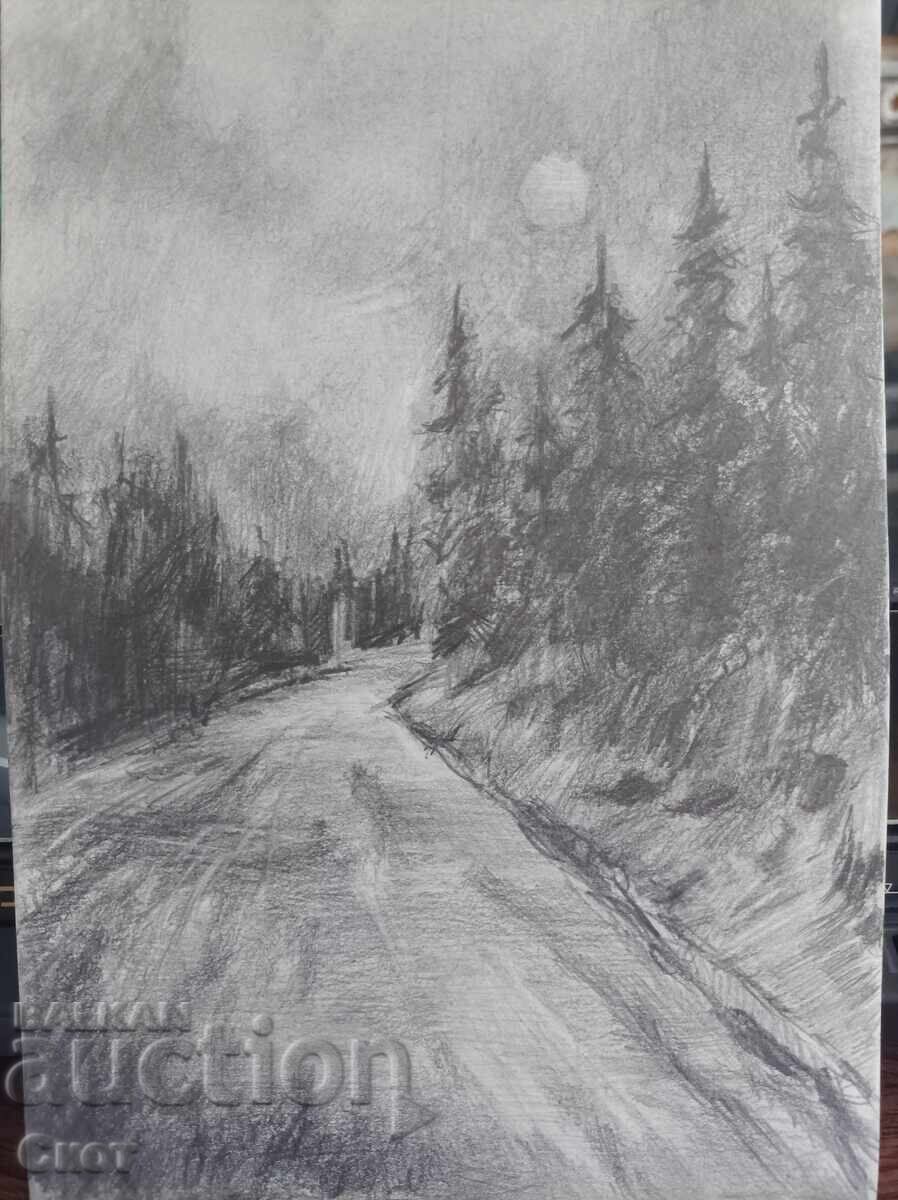 Desen în creion Desen în creion