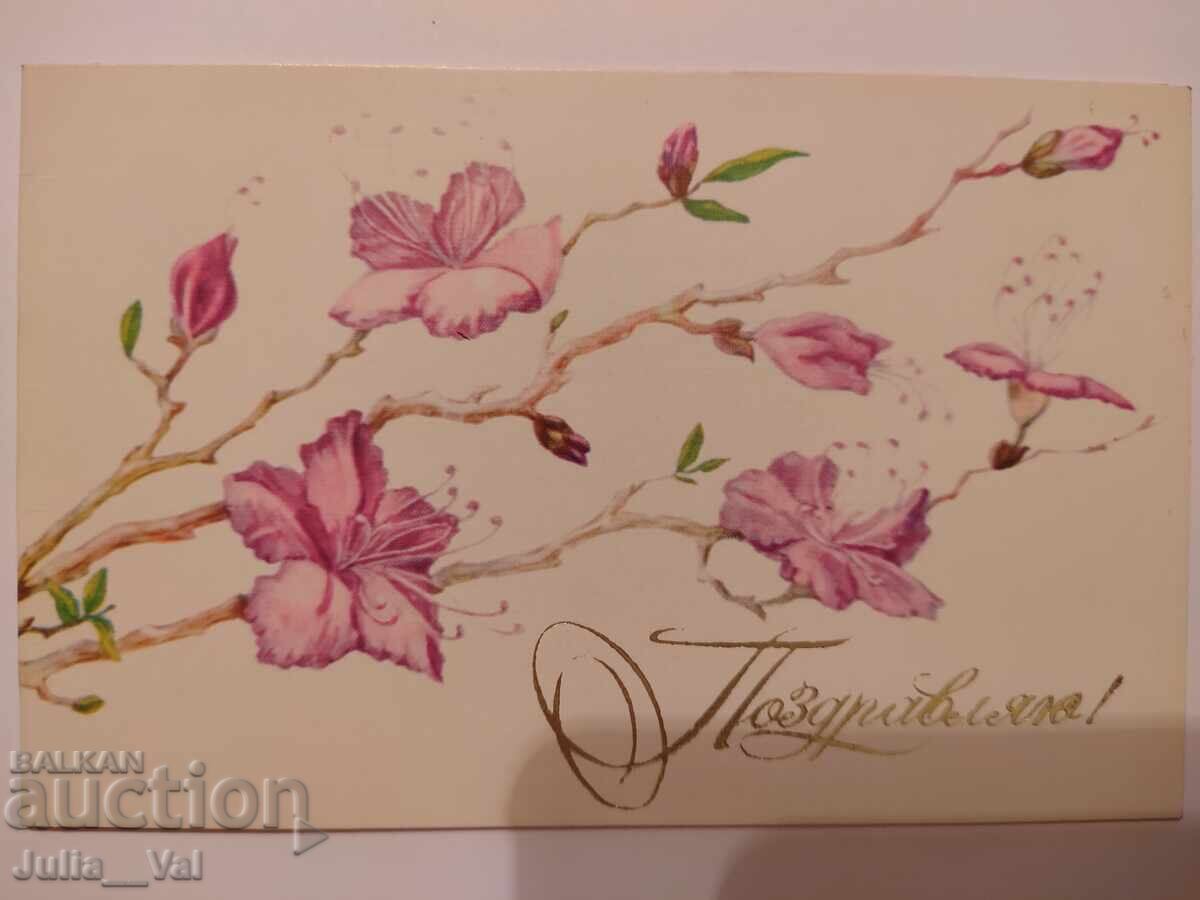 URSS - Felicitări! - felicitare curată Pict. L. Rumiantsev URSS - Felicitări! - felicitare curată Pict. L. Rumiantsev