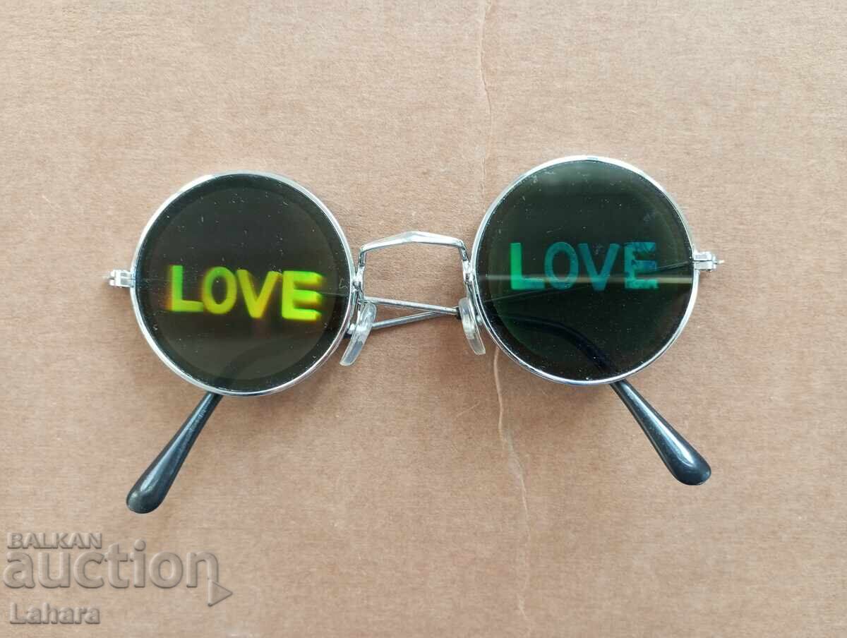 Sunglasses with the inscription Love