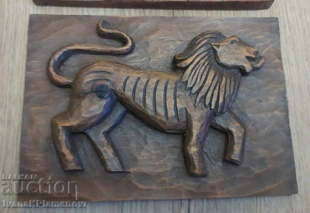 Wood carvings zodiac panels three pieces for connoisseurs - 5