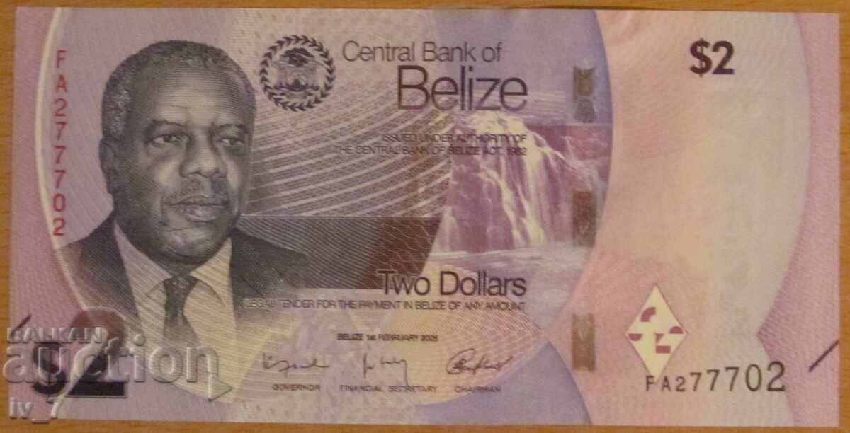2 DOLARI 2025, BELIZE - UNC