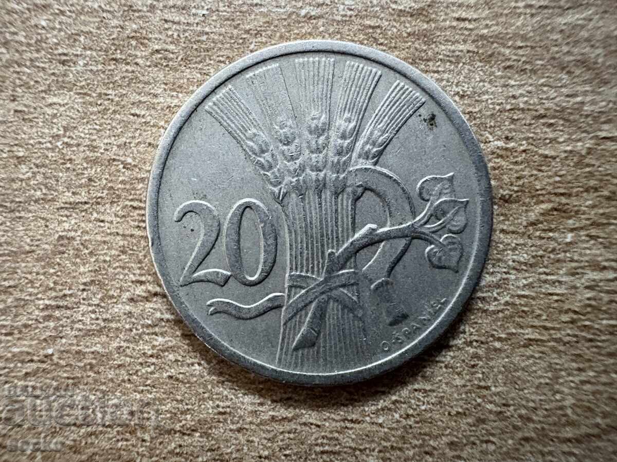 Чехословакия - 20 хелера (1921)