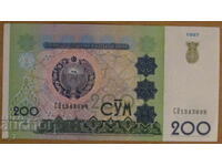 200 SUM 1997, UZBEKISTAN - UNC