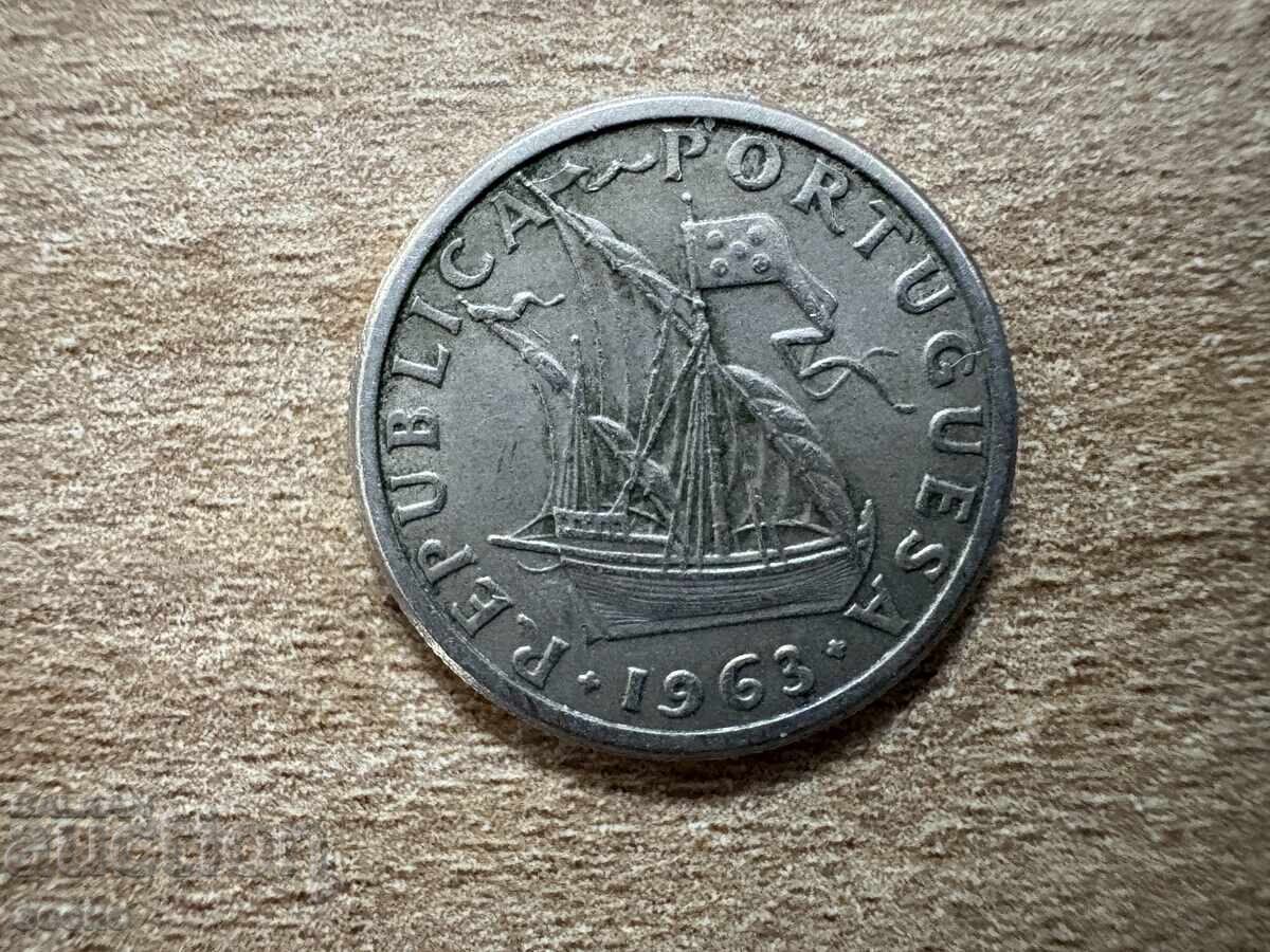 Portugal - 2.5 Escudos (1963) with price 0.25 BGN | € 0.13 Portugal - 2.5 Escudos (1963) with price 0.25 BGN | € 0.13