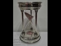 Frumos clepsidră spaniolă din argint, nisip, secolul al XIX-lea