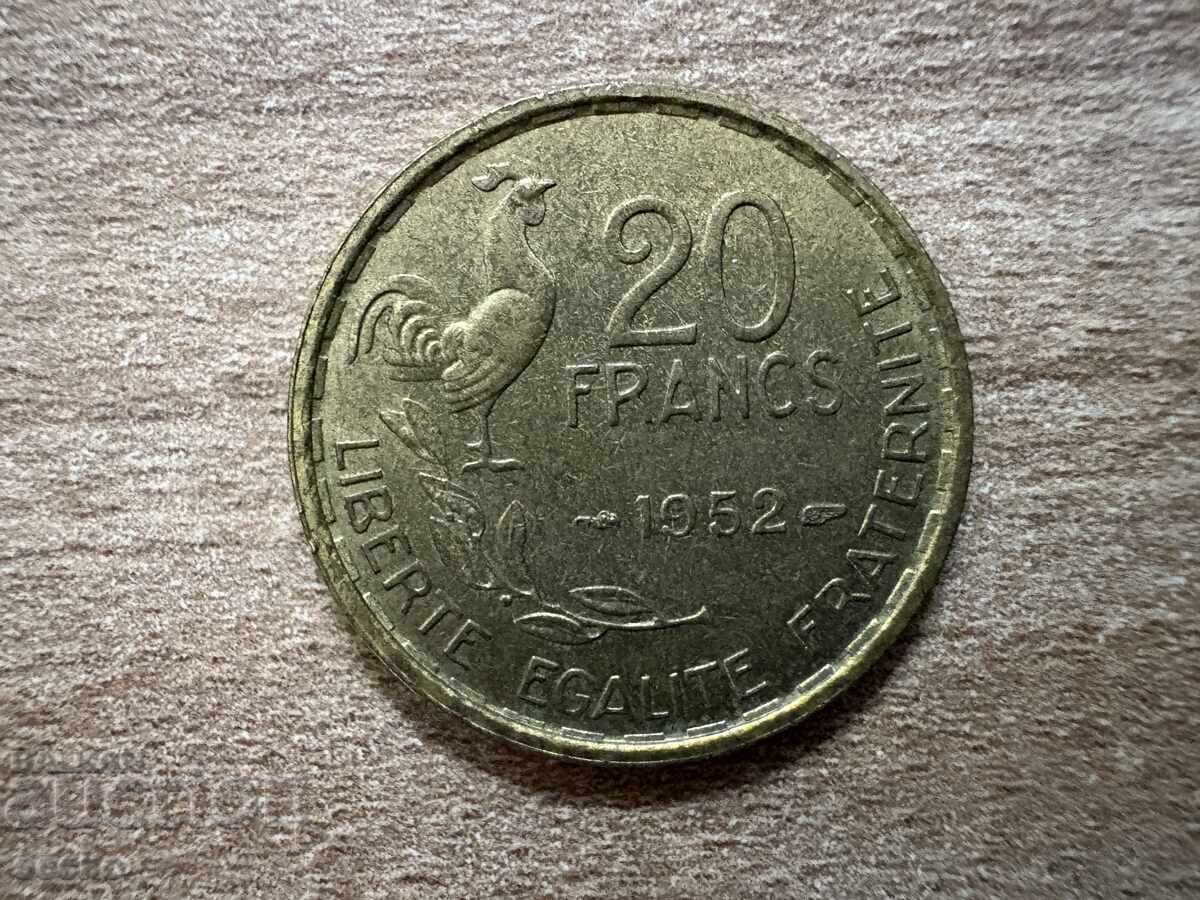 Франция - 20 франка (1952)