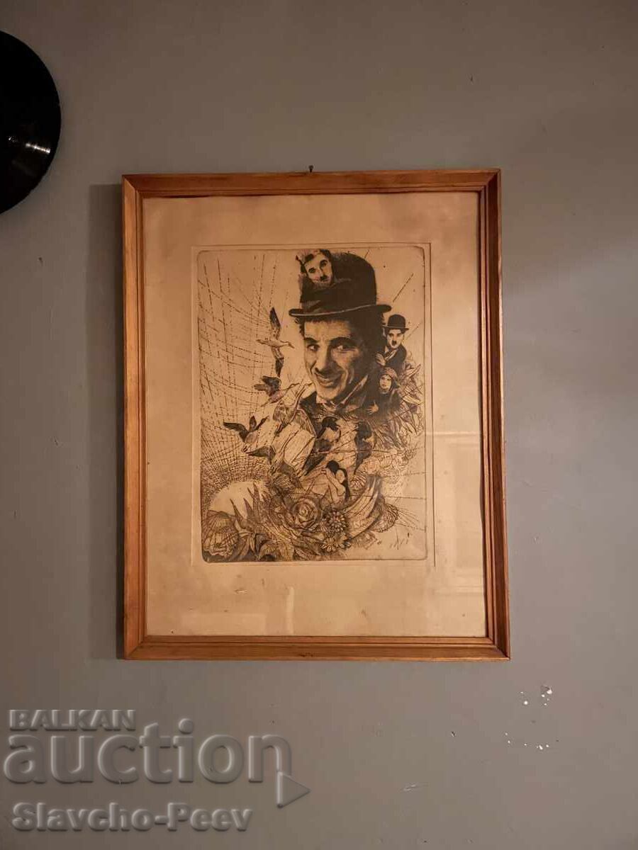 Данаил Игнатов графика на Чарли Чаплин