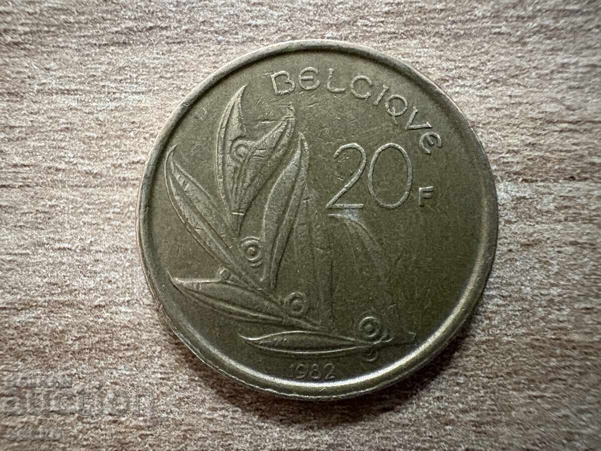 Βέλγιο - 20 φράγκα (1982) - BELGIQUE