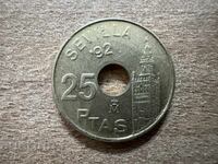 Spania - 25 pesetas (1992) - Expo'92 Sevilla / Juan Carlos