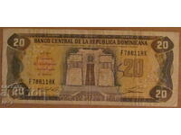 20 PESOS 1992, DOMINICANA