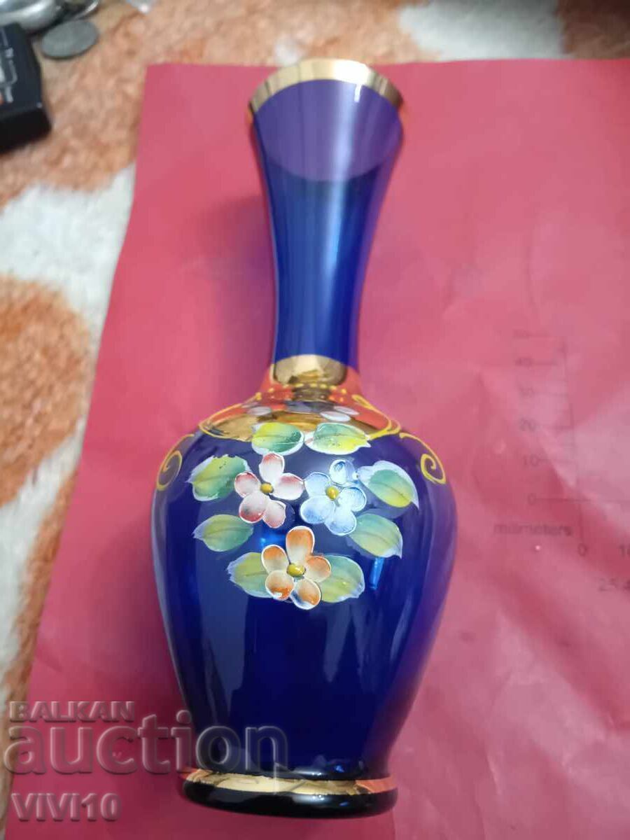 Antique Bohemia vase, enamel, gilding Antique Bohemia vase, enamel, gilding