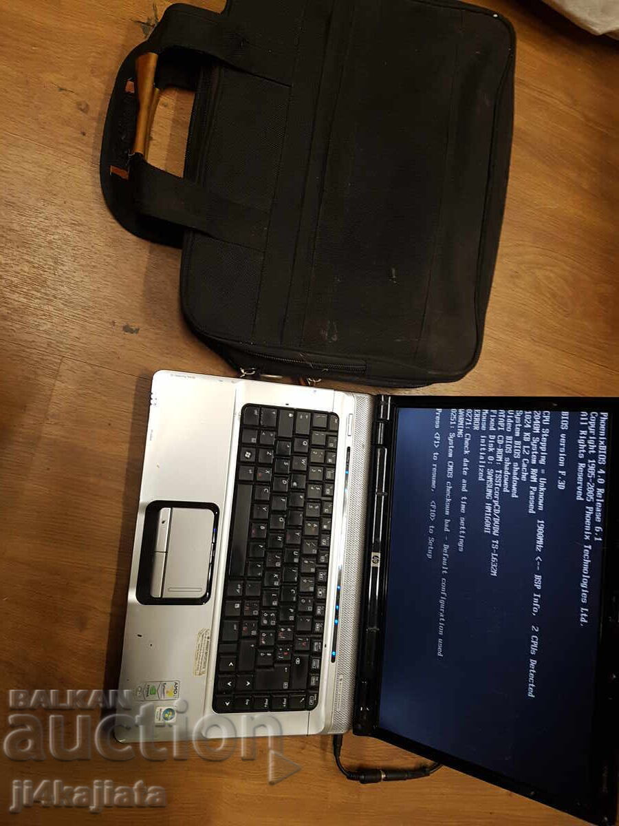 Λάπτοπ HP DV 6500 + τσάντα και φορτιστής με τιμή 65.00 BGN | € 33.23