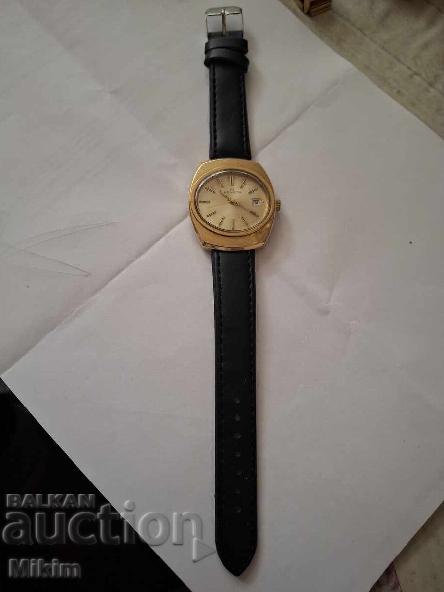 Auction  Helvetia Gold-Plated Watch
