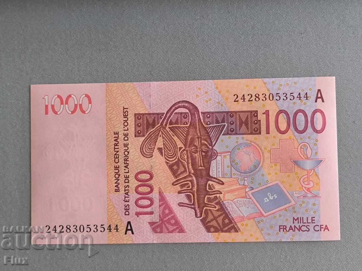 Τραπεζογραμμάτιο - Ακτή Ελεφαντοστού - 1000 φράγκα UNC | 2003