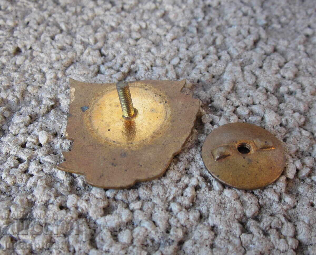 НРБ Български военен знак военна значка отличен строител МНО - 6