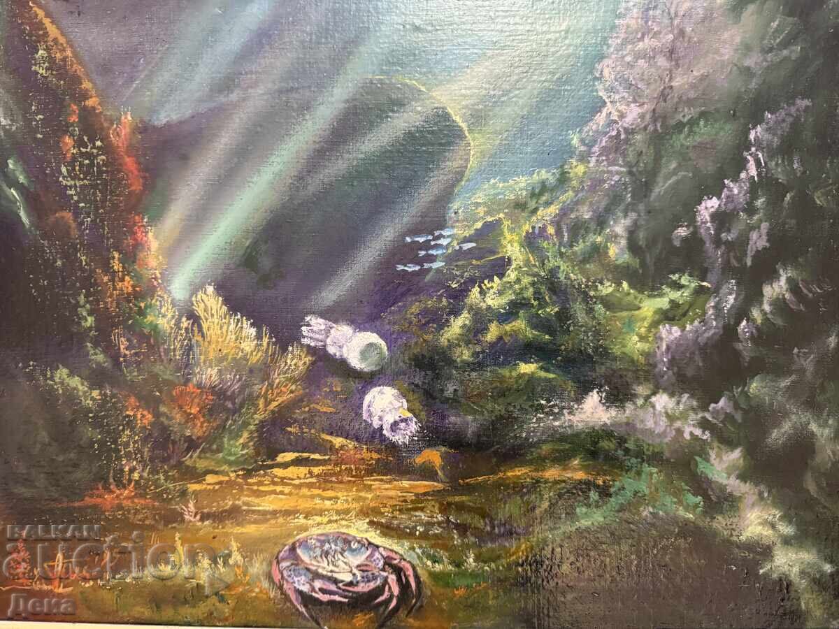 Stefan Ganev painting 1995 with price 11.00 BGN | € 5.62