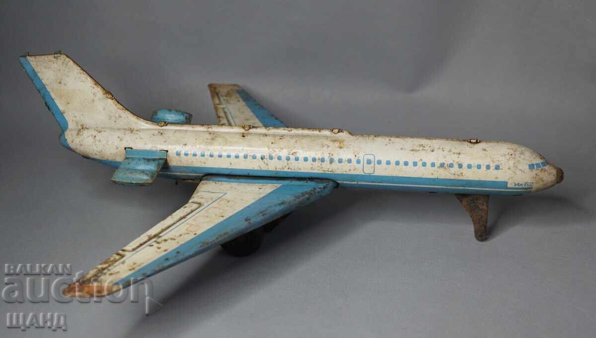 Auction  IL 62 Old Bulgarian Metal Toy Airplane Model
