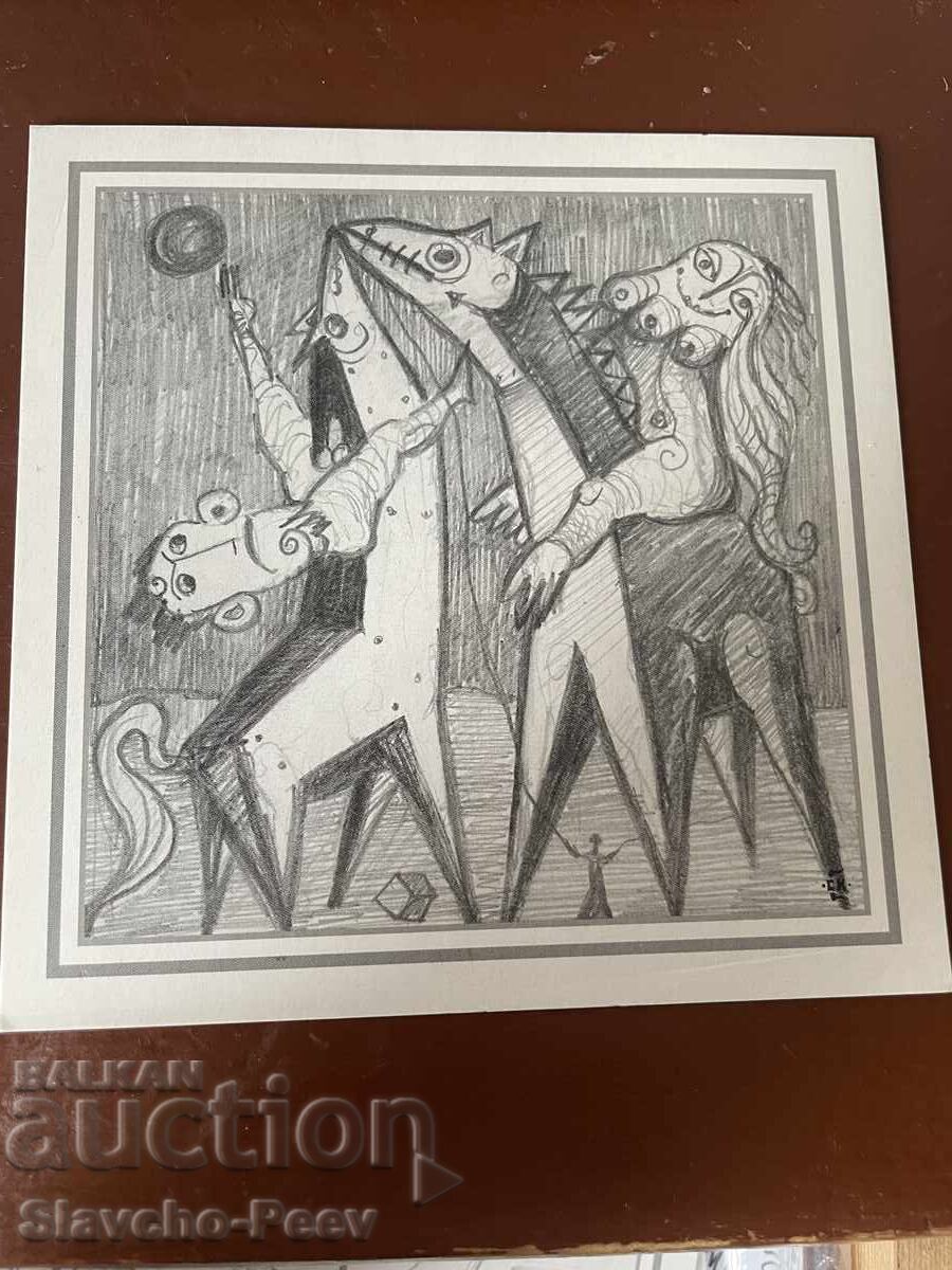 Stavri Kalinov 3 author's reproductions of a pencil drawing with price 150.00 BGN | € 76.69