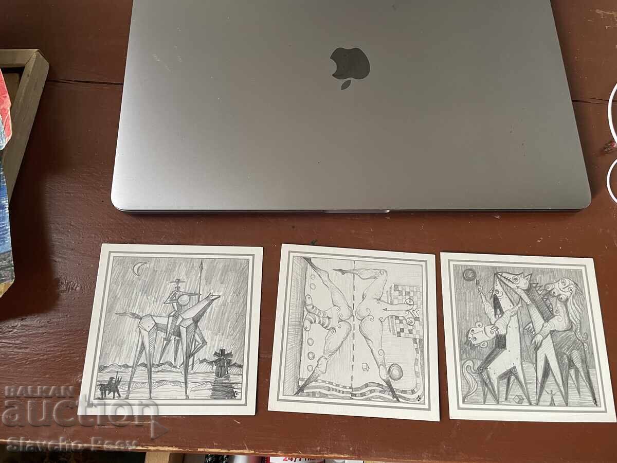 Stavri Kalinov 3 author's reproductions of a pencil drawing