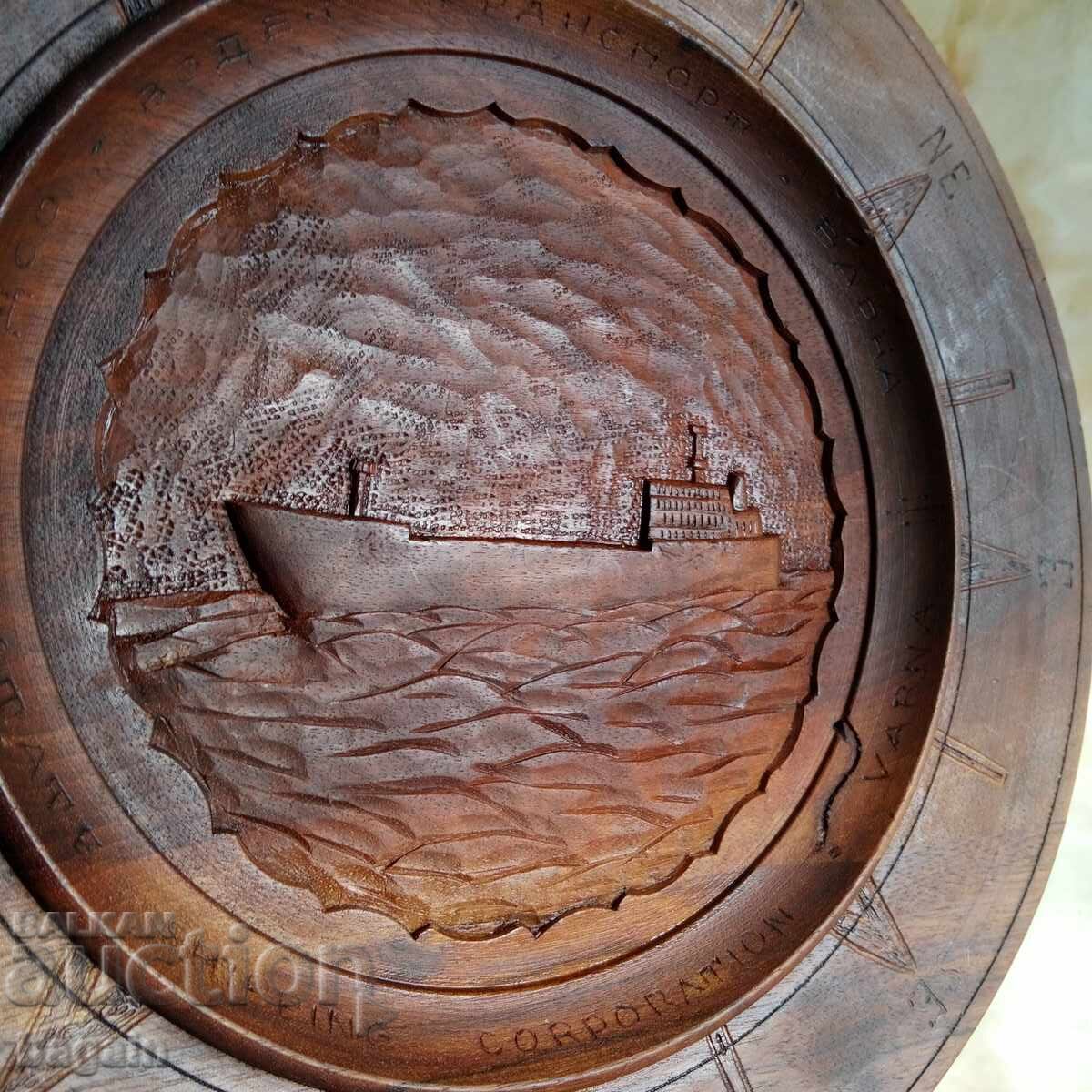 Unique wood carving. Bulgarian merchant fleet with price 200.00 BGN | € 102.26