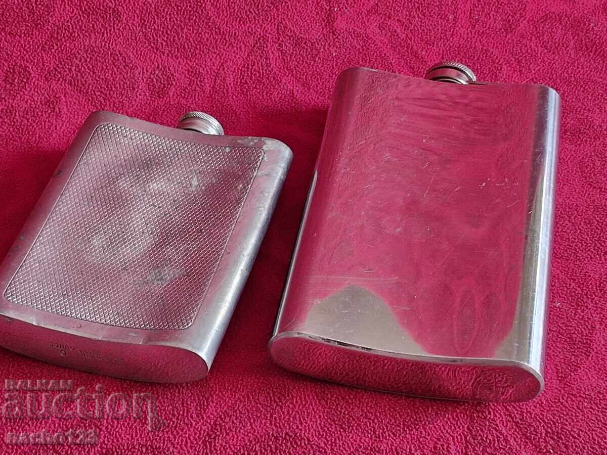 Metal whiskey flasks, 2 pieces - 5