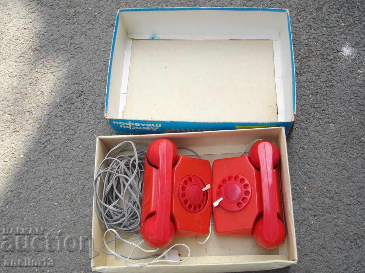 Jucărie bulgărească socială telefon pentru copii NOU 1983