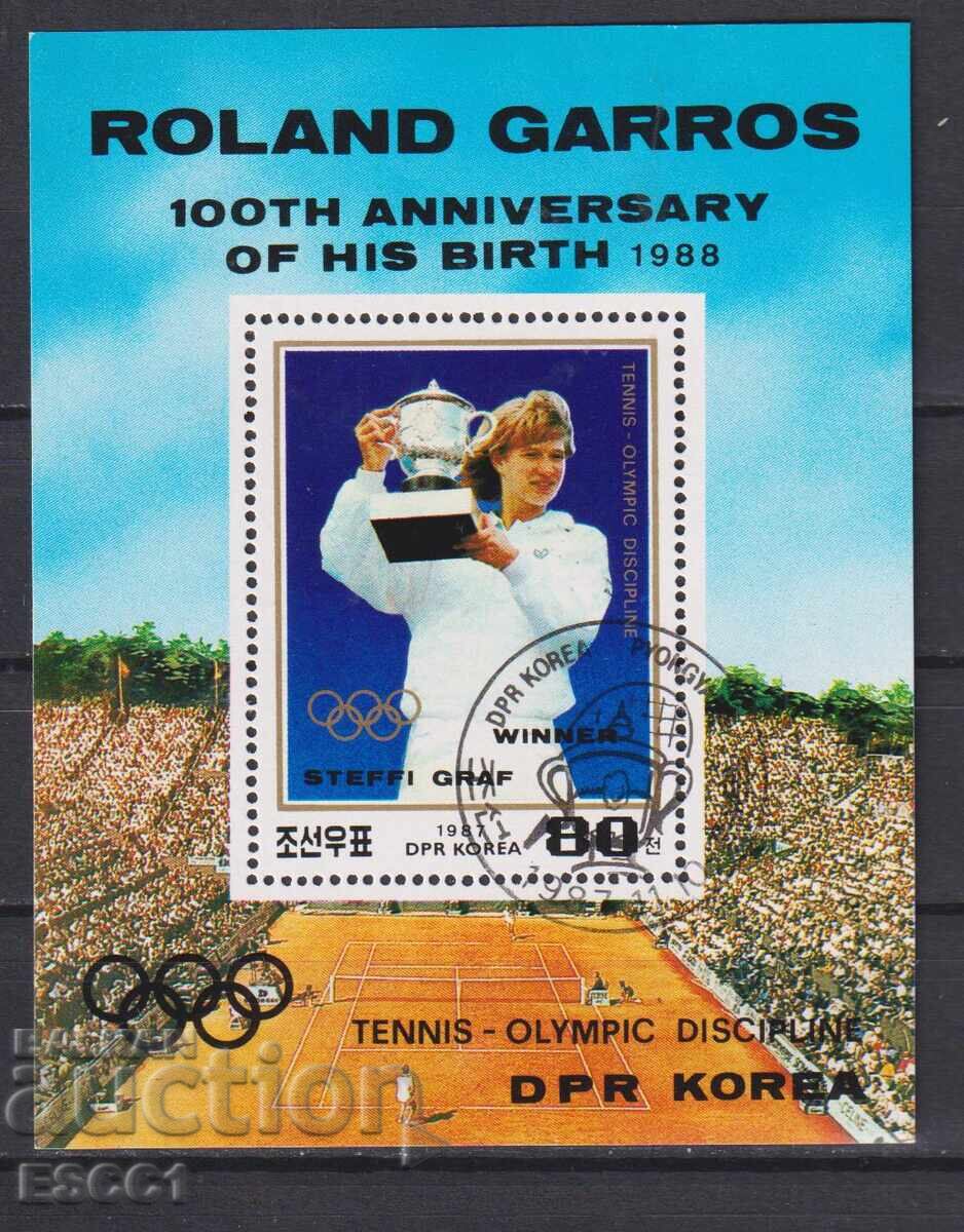 Seriya ot marki Sport Tenis Rolan Garos 1987 ot Severna Koreya