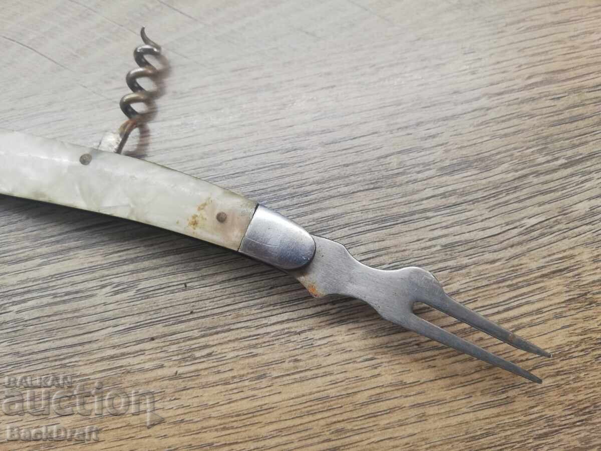 Auction  Social Combined Folding Pocket Knife "Sickle and Hammer" V. Tarnovo